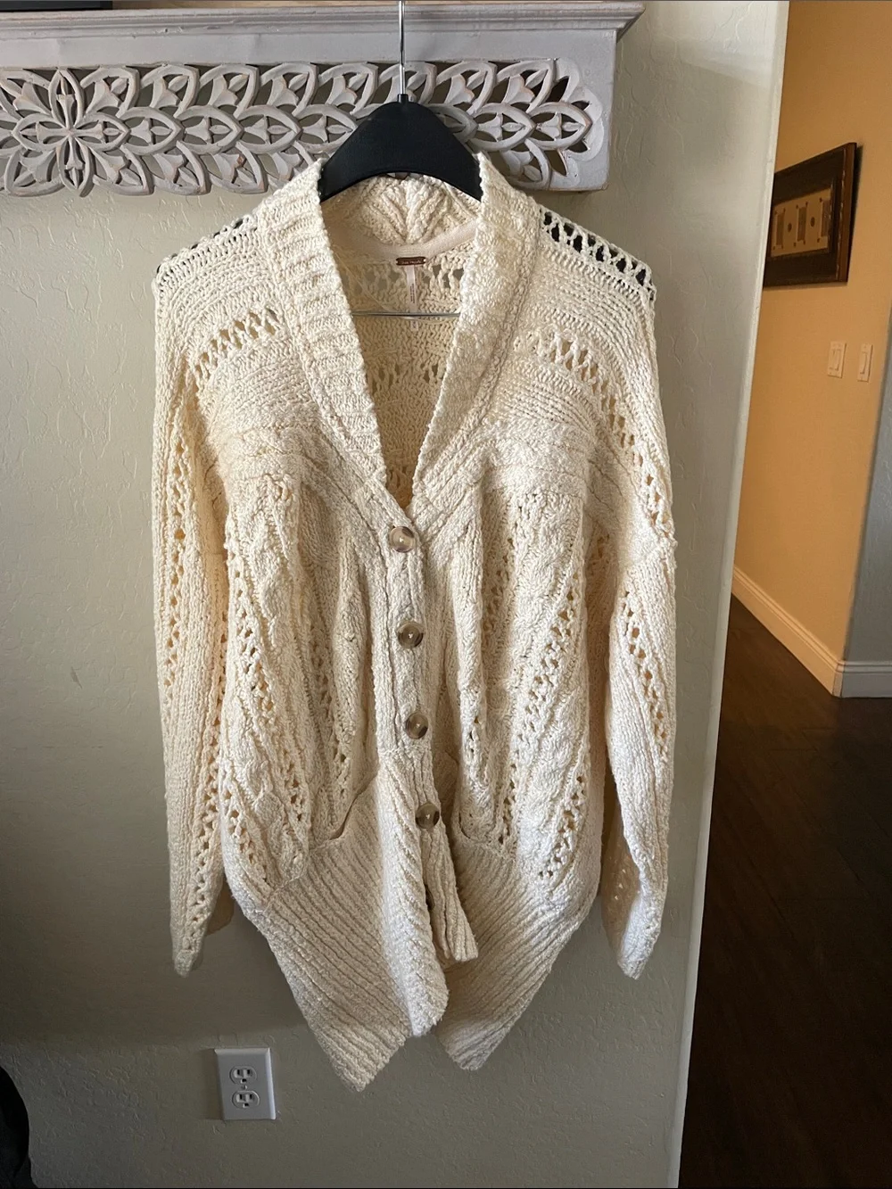 NWT FREE PEOPLE Cable Cardigan Sweater!